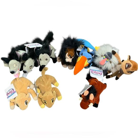 Lion King Vintage Disney Store 12 Mini Beanie Babies Plush Toys Set - Picture 1 of 11
